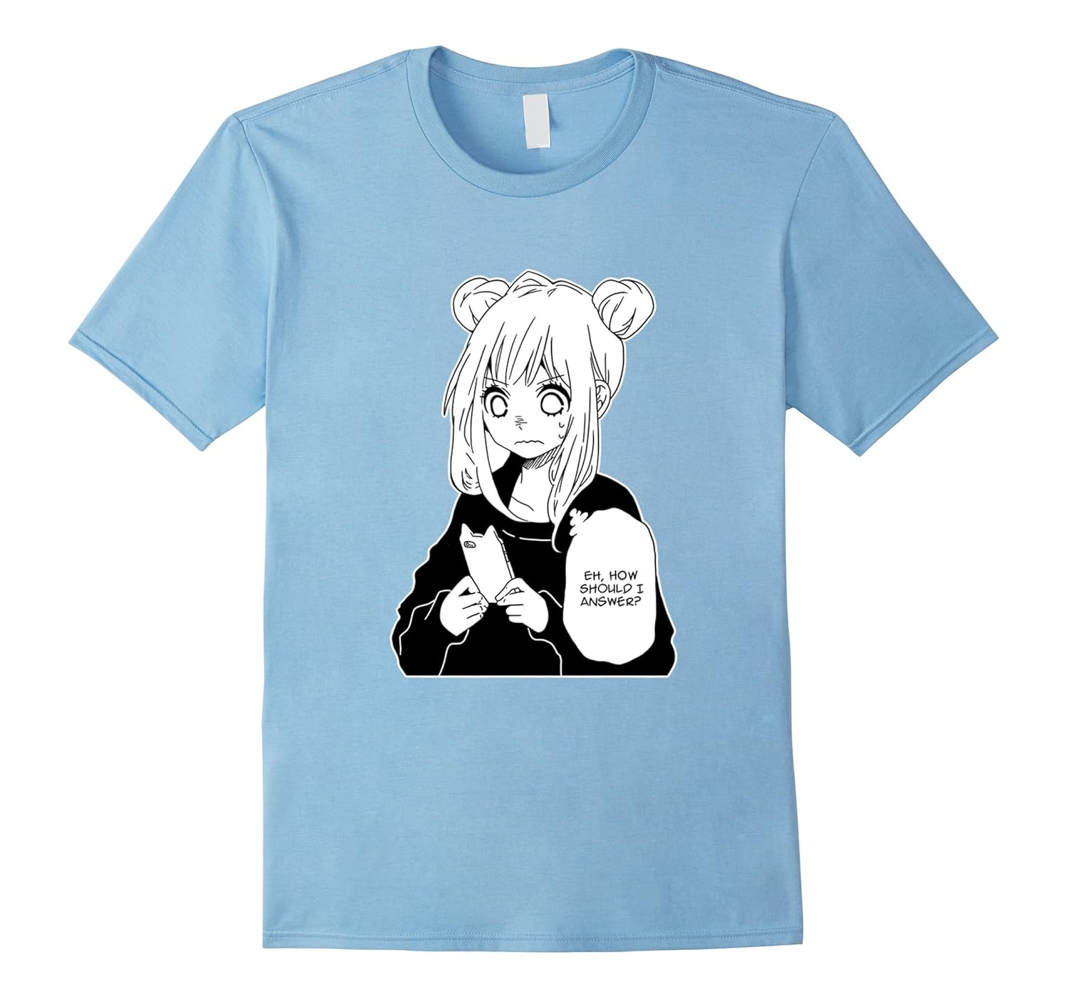 Anime Girl Texting T Shirt Hot Fashion T Shirt-CL – Colamaga
